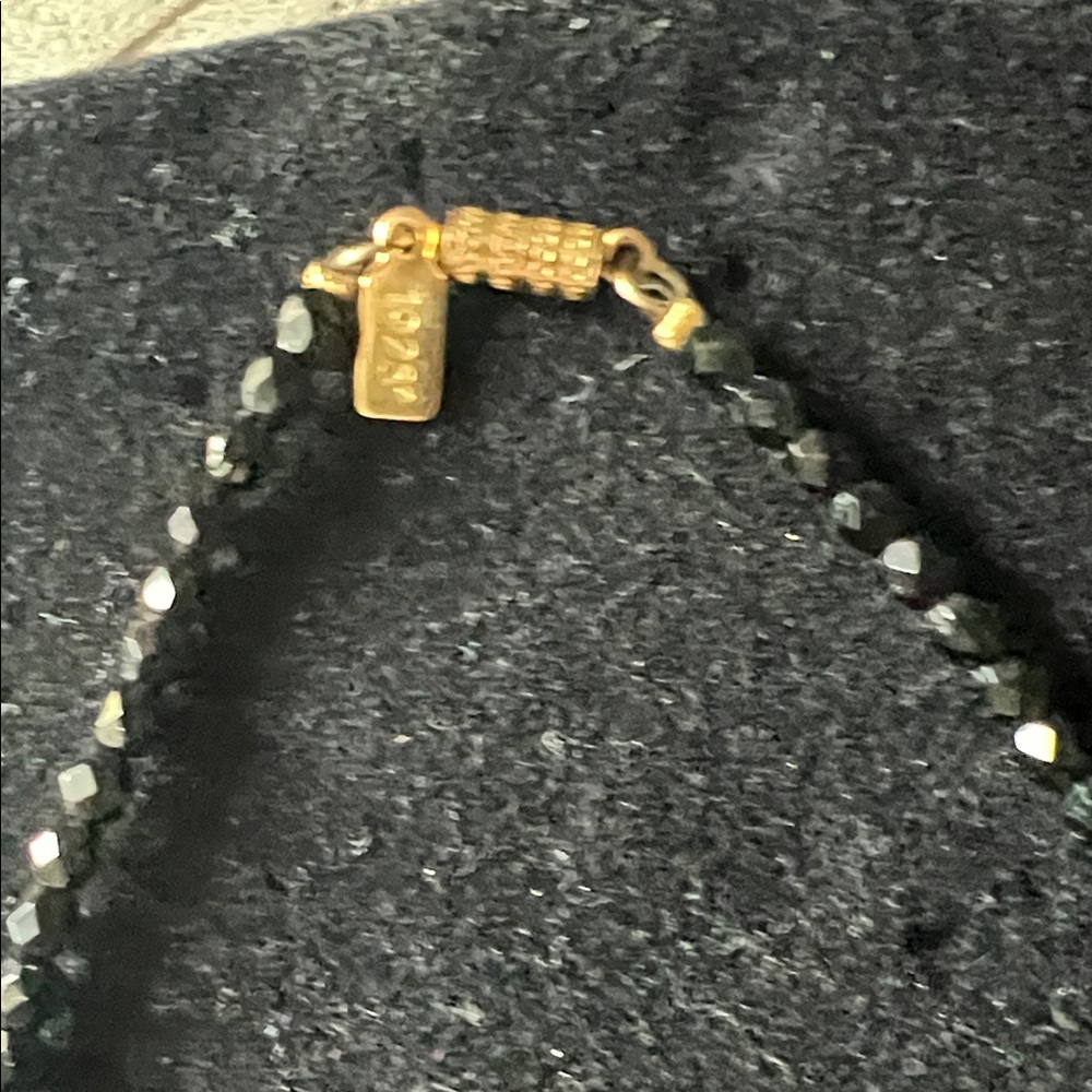 1928 Vintage Black and Gold Cross Necklace - Picture 3 of 4